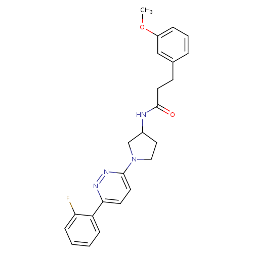 N-{1-[6-(2-fluorophenyl)pyridazin-3-yl]pyrrolidin-3-yl}-3-(3-methoxyphenyl)propanamide