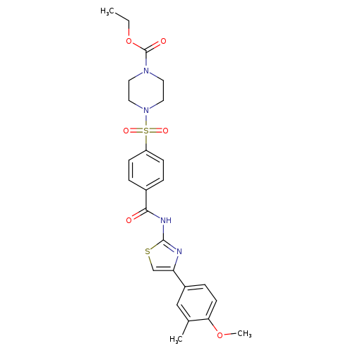 ethyl 4-(4-{[4-(4-methoxy-3-methylphenyl)-1,3-thiazol-2-yl]carbamoyl}benzenesulfonyl)piperazine-1-carboxylate