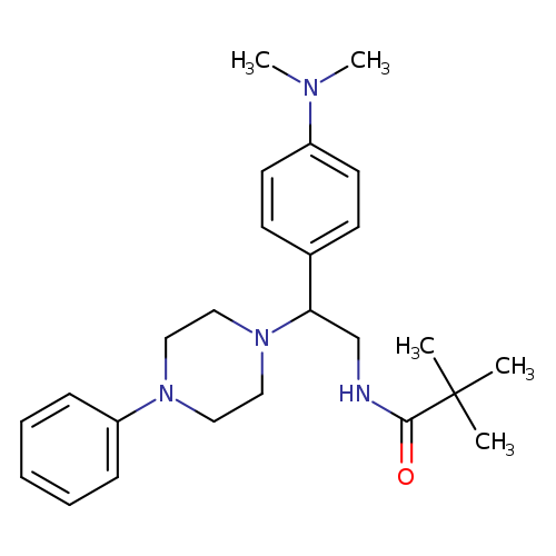 N-{2-[4-(dimethylamino)phenyl]-2-(4-phenylpiperazin-1-yl)ethyl}-2,2-dimethylpropanamide
