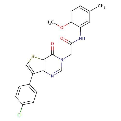 2-[7-(4-chlorophenyl)-4-oxo-3H,4H-thieno[3,2-d]pyrimidin-3-yl]-N-(2-methoxy-5-methylphenyl)acetamide