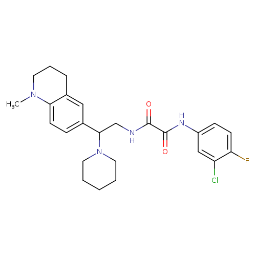 N'-(3-chloro-4-fluorophenyl)-N-[2-(1-methyl-1,2,3,4-tetrahydroquinolin-6-yl)-2-(piperidin-1-yl)ethyl]ethanediamide