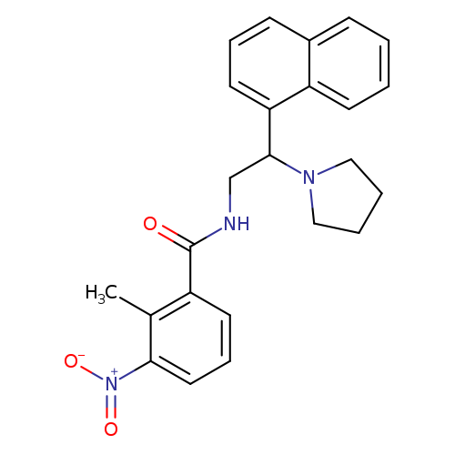 2-methyl-N-[2-(naphthalen-1-yl)-2-(pyrrolidin-1-yl)ethyl]-3-nitrobenzamide