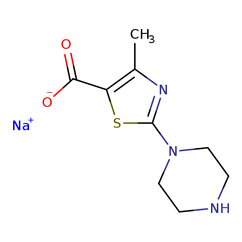 sodium 4-methyl-2-(piperazin-1-yl)-1,3-thiazole-5-carboxylate