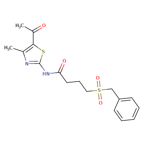 N-(5-acetyl-4-methyl-1,3-thiazol-2-yl)-4-phenylmethanesulfonylbutanamide