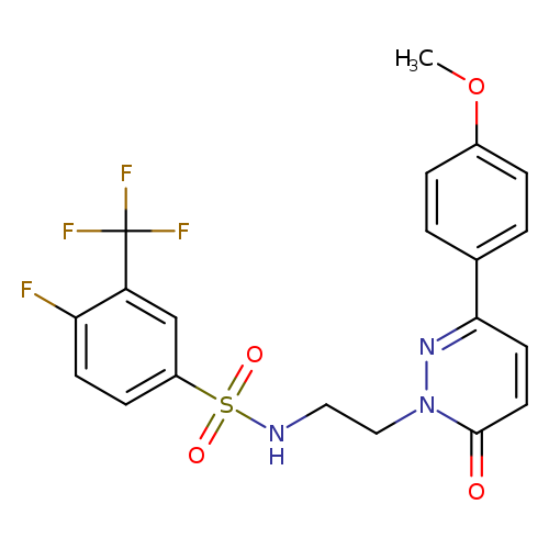 4-fluoro-N-{2-[3-(4-methoxyphenyl)-6-oxo-1,6-dihydropyridazin-1-yl]ethyl}-3-(trifluoromethyl)benzene-1-sulfonamide