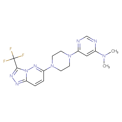 N,N-dimethyl-6-{4-[3-(trifluoromethyl)-[1,2,4]triazolo[4,3-b]pyridazin-6-yl]piperazin-1-yl}pyrimidin-4-amine