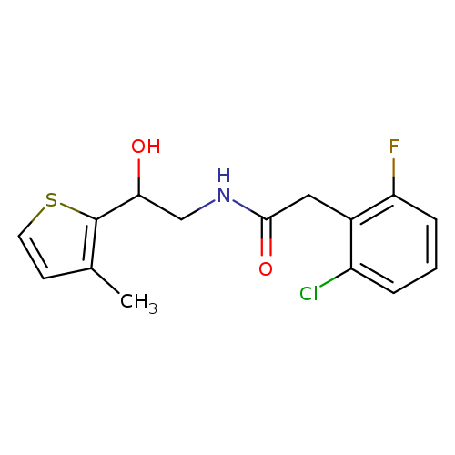 2-(2-chloro-6-fluorophenyl)-N-[2-hydroxy-2-(3-methylthiophen-2-yl)ethyl]acetamide