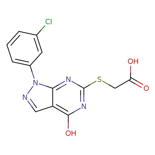 2-{[1-(3-chlorophenyl)-4-hydroxy-1H-pyrazolo[3,4-d]pyrimidin-6-yl]sulfanyl}acetic acid