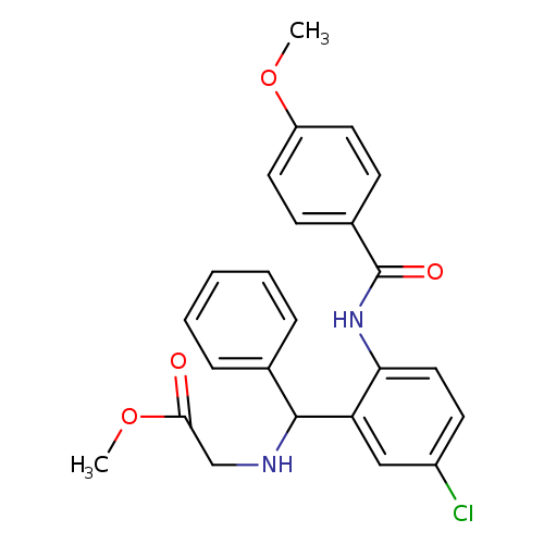 methyl 2-({[5-chloro-2-(4-methoxybenzamido)phenyl](phenyl)methyl}amino)acetate