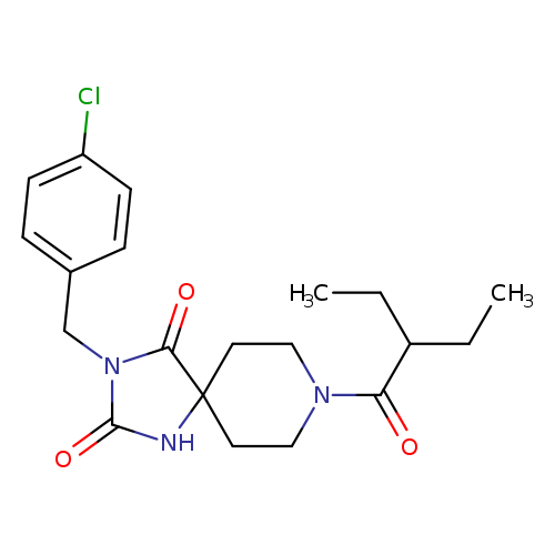 3-[(4-chlorophenyl)methyl]-8-(2-ethylbutanoyl)-1,3,8-triazaspiro[4.5]decane-2,4-dione
