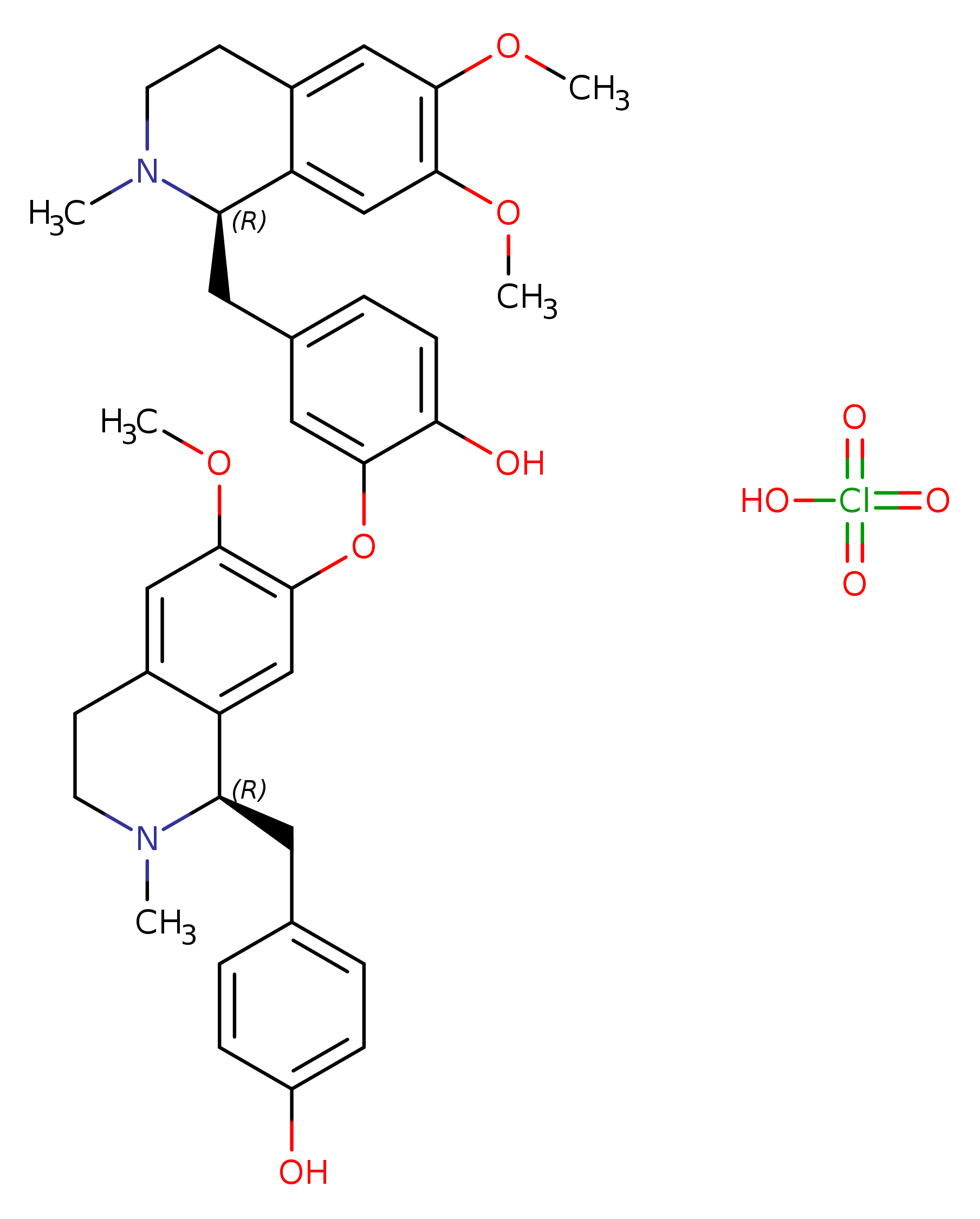 4-(((R)-6,7-Dimethoxy-2-methyl-1,2,3,4-tetrahydroisoquinolin-1-yl)methyl)-2-(((R)-1-(4-hydroxybenzyl)-6-methoxy-2-methyl-1,2,3,4-tetrahydroisoquinolin-7-yl)oxy)phenol perchlorate
