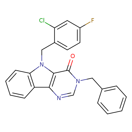 3-benzyl-5-[(2-chloro-4-fluorophenyl)methyl]-3H,4H,5H-pyrimido[5,4-b]indol-4-one