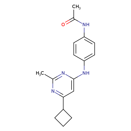 N-{4-[(6-cyclobutyl-2-methylpyrimidin-4-yl)amino]phenyl}acetamide