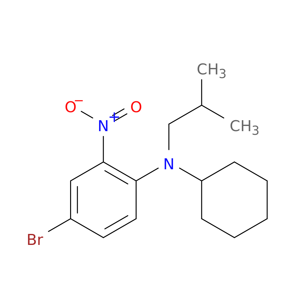 4-bromo-N-cyclohexyl-N-(2-methylpropyl)-2-nitroaniline
