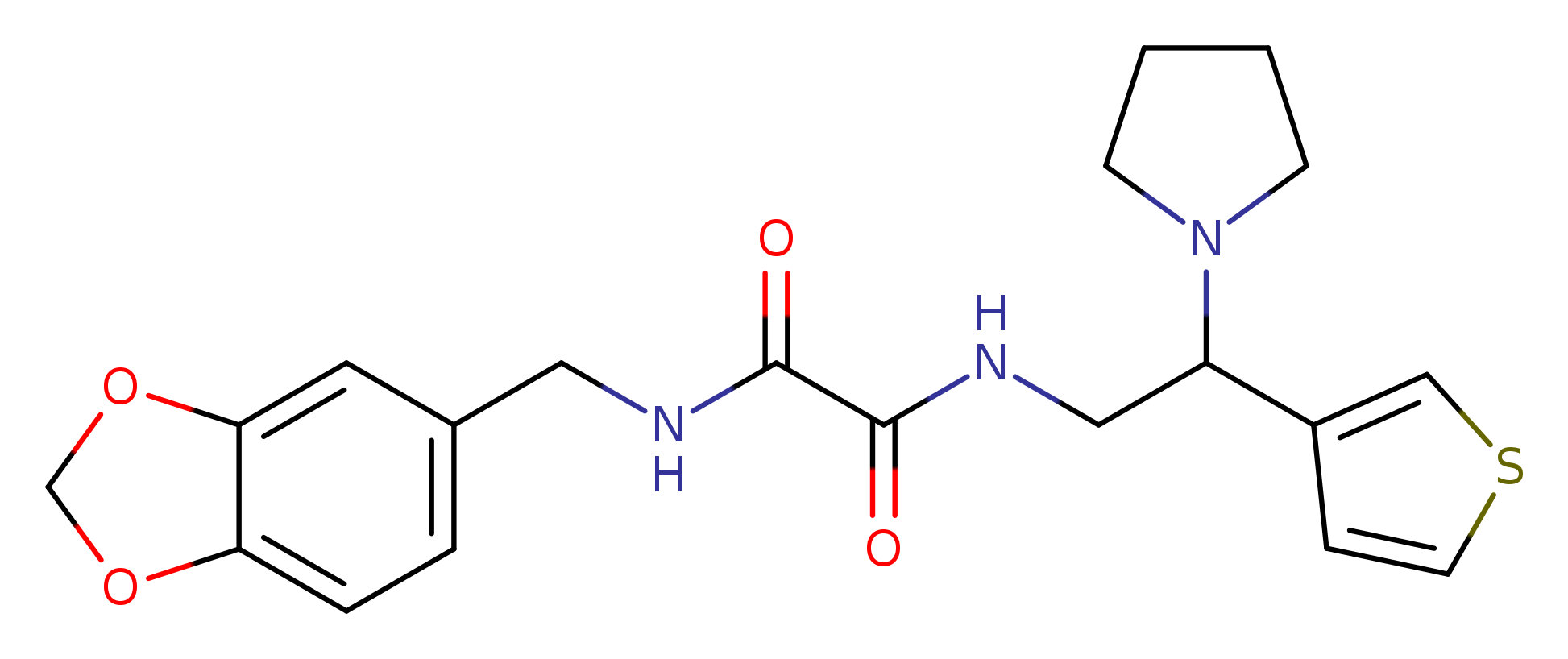 N-[(2H-1,3-benzodioxol-5-yl)methyl]-N'-[2-(pyrrolidin-1-yl)-2-(thiophen-3-yl)ethyl]ethanediamide