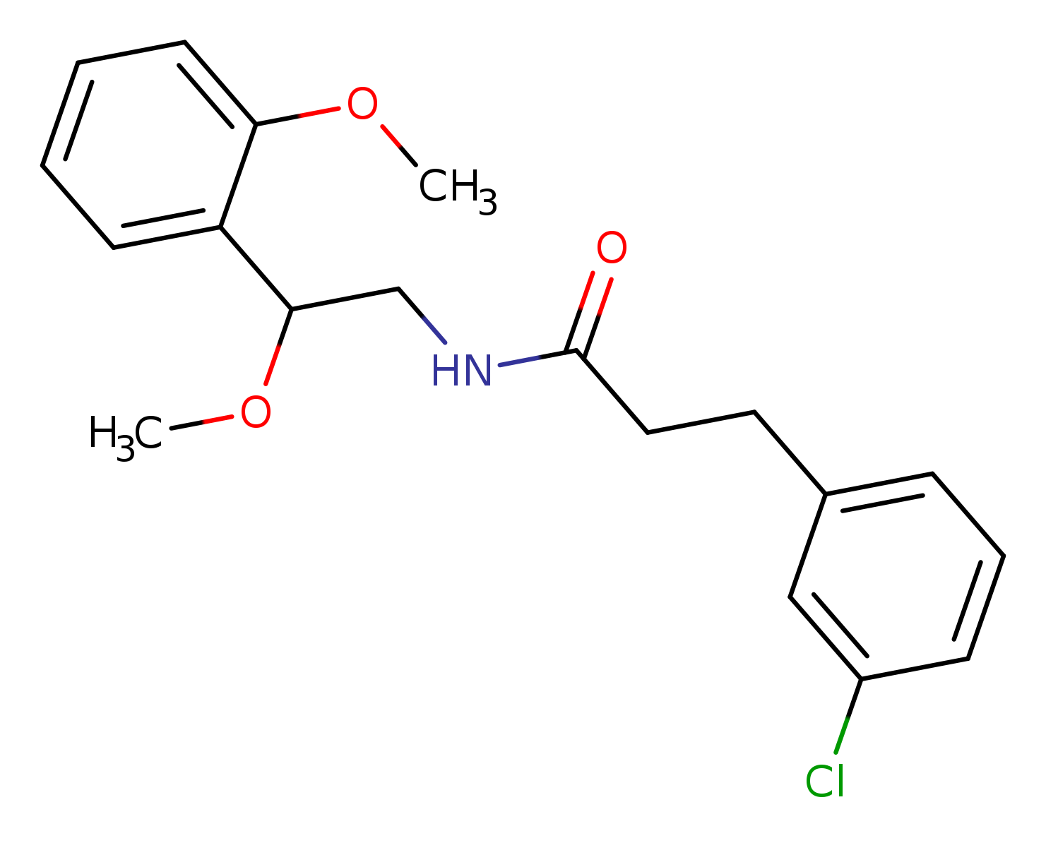 3-(3-chlorophenyl)-N-[2-methoxy-2-(2-methoxyphenyl)ethyl]propanamide