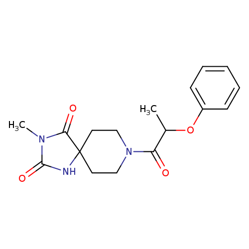 3-methyl-8-(2-phenoxypropanoyl)-1,3,8-triazaspiro[4.5]decane-2,4-dione