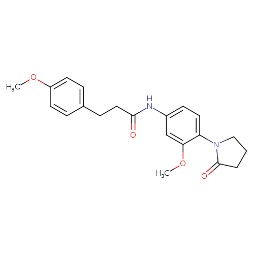 N-[3-methoxy-4-(2-oxopyrrolidin-1-yl)phenyl]-3-(4-methoxyphenyl)propanamide