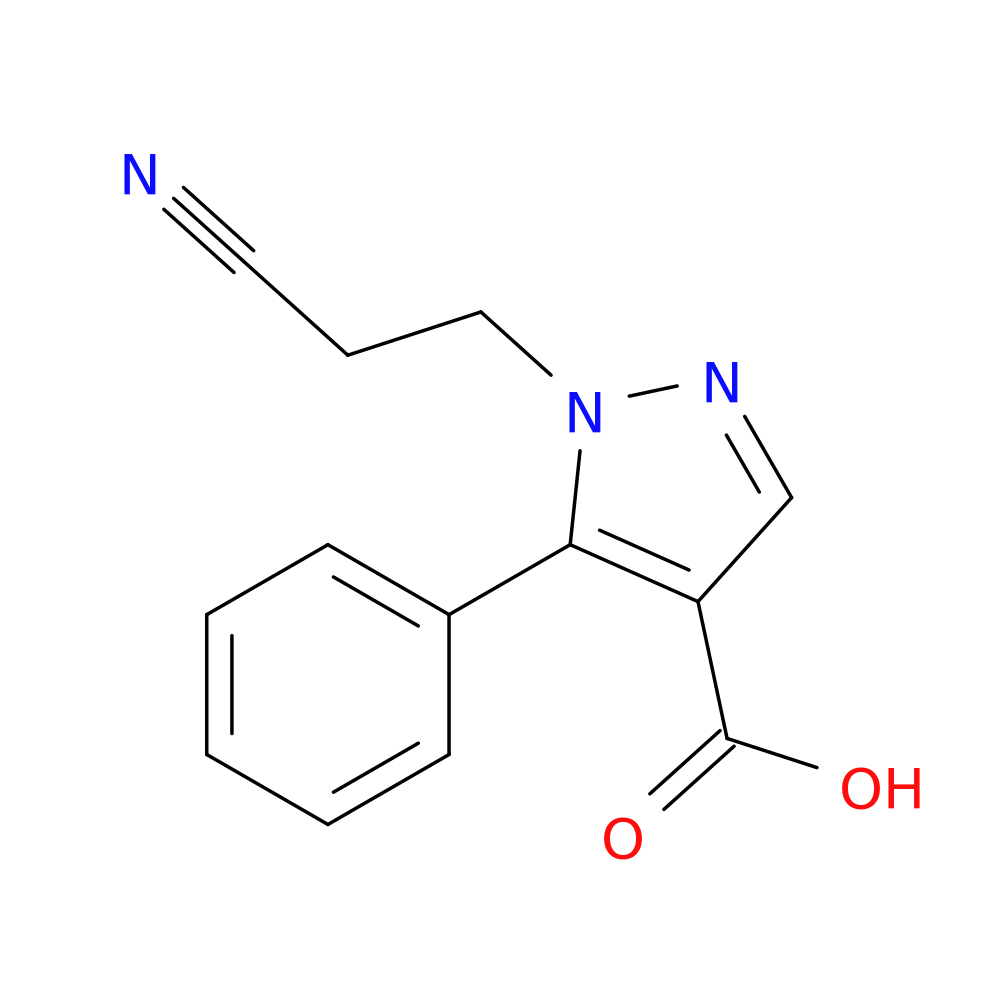 1-(2-cyanoethyl)-5-phenyl-1H-pyrazole-4-carboxylic acid