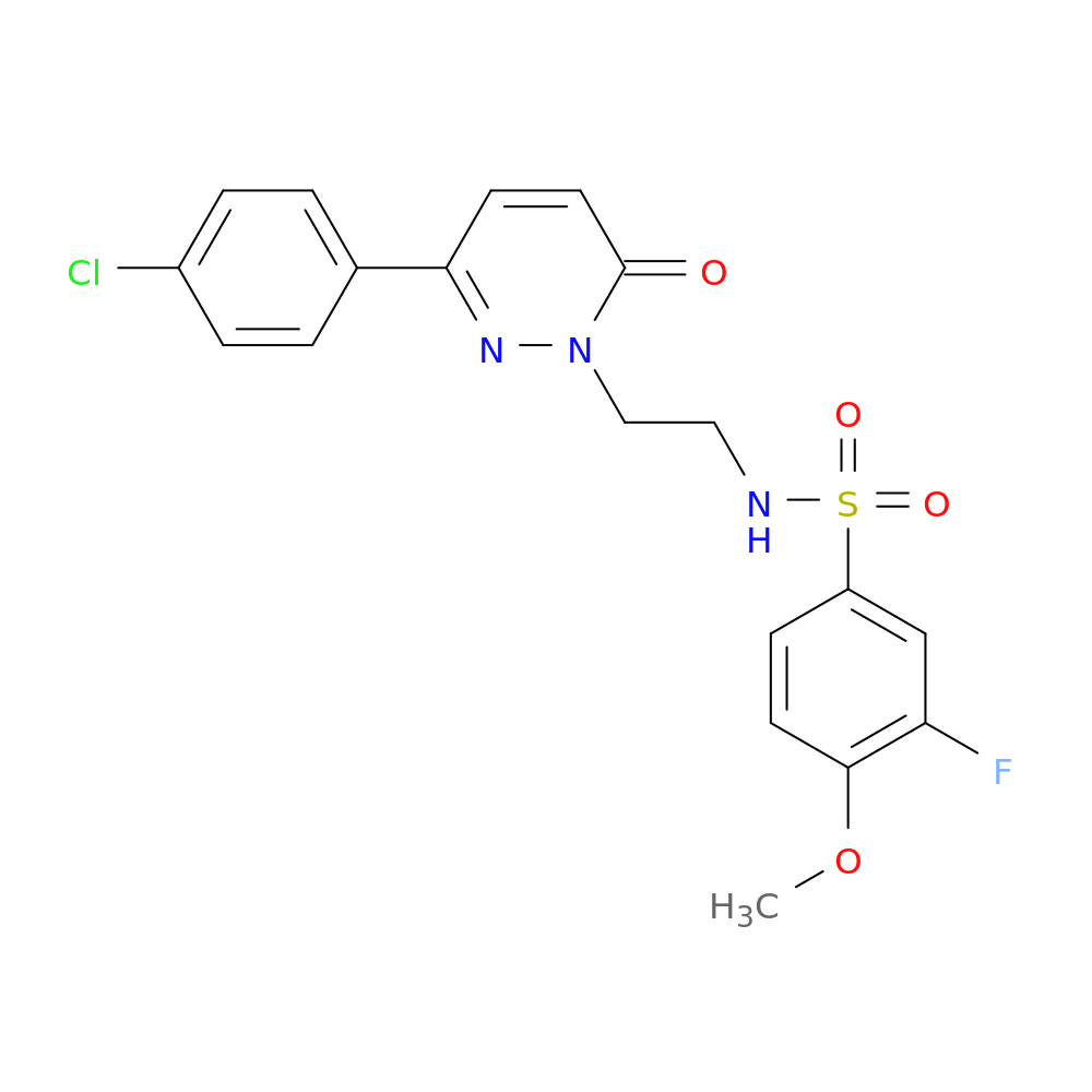 N-{2-[3-(4-chlorophenyl)-6-oxo-1,6-dihydropyridazin-1-yl]ethyl}-3-fluoro-4-methoxybenzene-1-sulfonamide
