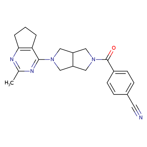 4-(5-{2-methyl-5H,6H,7H-cyclopenta[d]pyrimidin-4-yl}-octahydropyrrolo[3,4-c]pyrrole-2-carbonyl)benzonitrile