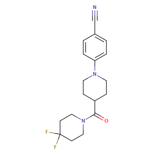 4-[4-(4,4-difluoropiperidine-1-carbonyl)piperidin-1-yl]benzonitrile