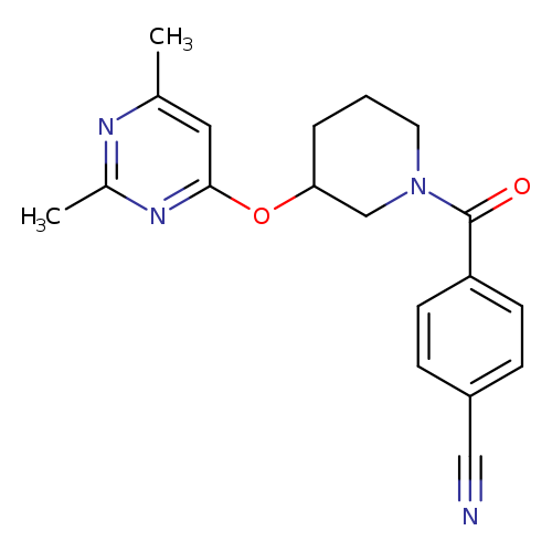 4-{3-[(2,6-dimethylpyrimidin-4-yl)oxy]piperidine-1-carbonyl}benzonitrile