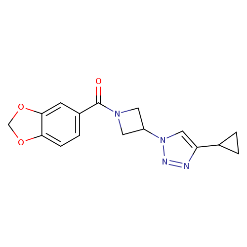 1-[1-(2H-1,3-benzodioxole-5-carbonyl)azetidin-3-yl]-4-cyclopropyl-1H-1,2,3-triazole