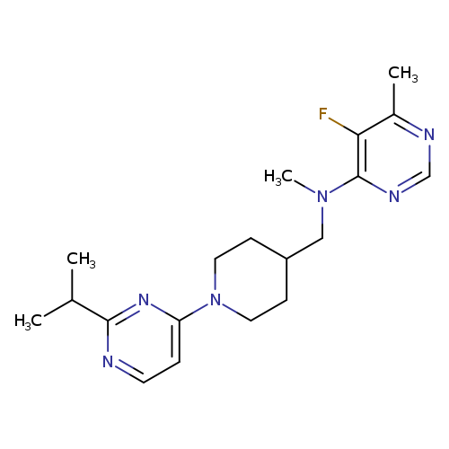 5-fluoro-N,6-dimethyl-N-({1-[2-(propan-2-yl)pyrimidin-4-yl]piperidin-4-yl}methyl)pyrimidin-4-amine