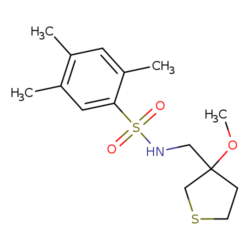 N-[(3-methoxythiolan-3-yl)methyl]-2,4,5-trimethylbenzene-1-sulfonamide