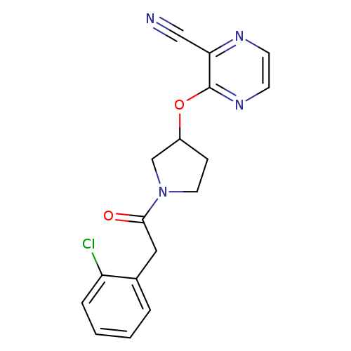 3-({1-[2-(2-chlorophenyl)acetyl]pyrrolidin-3-yl}oxy)pyrazine-2-carbonitrile