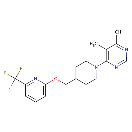 4,5-dimethyl-6-[4-({[6-(trifluoromethyl)pyridin-2-yl]oxy}methyl)piperidin-1-yl]pyrimidine