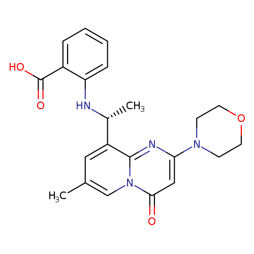 2-{[(1R)-1-[7-methyl-2-(morpholin-4-yl)-4-oxopyrido[1,2-a]pyrimidin-9-yl]ethyl]amino}benzoic acid