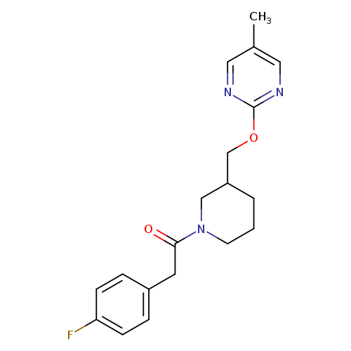 2-(4-fluorophenyl)-1-(3-{[(5-methylpyrimidin-2-yl)oxy]methyl}piperidin-1-yl)ethan-1-one