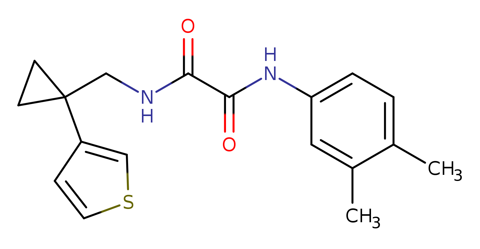 N'-(3,4-dimethylphenyl)-N-{[1-(thiophen-3-yl)cyclopropyl]methyl}ethanediamide