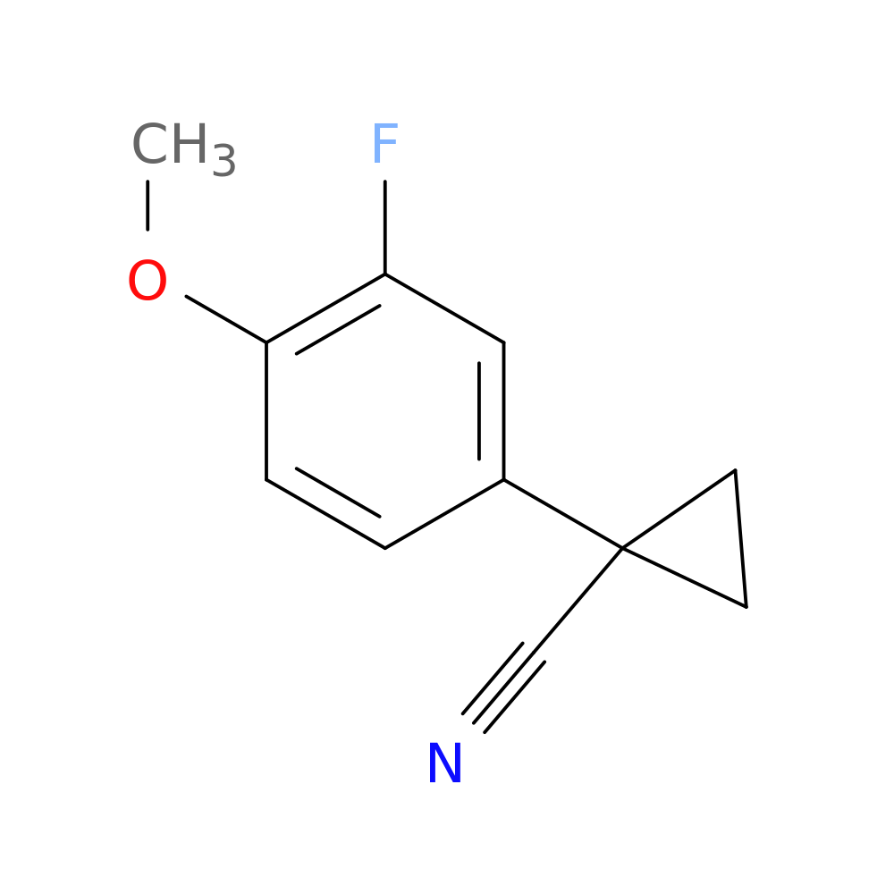 1-(3-fluoro-4-methoxyphenyl)cyclopropane-1-carbonitrile