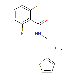 2,6-difluoro-N-[2-hydroxy-2-(thiophen-2-yl)propyl]benzamide