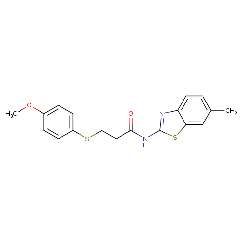 3-[(4-methoxyphenyl)sulfanyl]-N-(6-methyl-1,3-benzothiazol-2-yl)propanamide