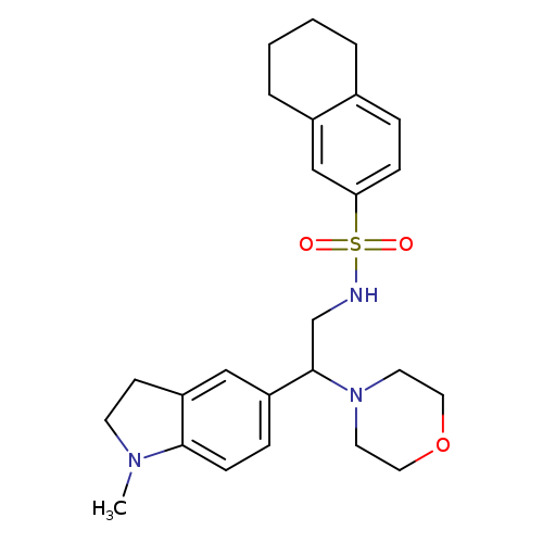 N-[2-(1-methyl-2,3-dihydro-1H-indol-5-yl)-2-(morpholin-4-yl)ethyl]-5,6,7,8-tetrahydronaphthalene-2-sulfonamide