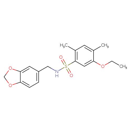 N-[(2H-1,3-benzodioxol-5-yl)methyl]-5-ethoxy-2,4-dimethylbenzene-1-sulfonamide