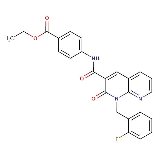 ethyl 4-{1-[(2-fluorophenyl)methyl]-2-oxo-1,2-dihydro-1,8-naphthyridine-3-amido}benzoate