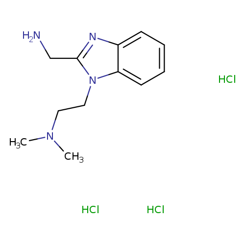 1-{1-[2-(dimethylamino)ethyl]-1H-1,3-benzodiazol-2-yl}methanamine trihydrochloride
