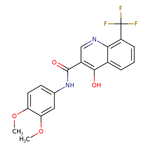 N-(3,4-dimethoxyphenyl)-4-hydroxy-8-(trifluoromethyl)quinoline-3-carboxamide