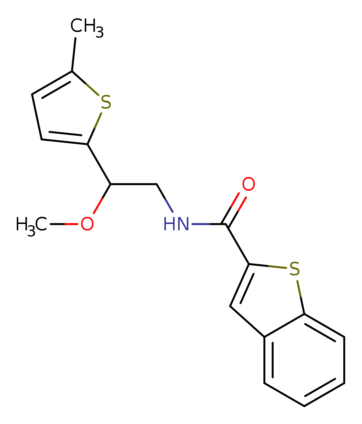 N-[2-methoxy-2-(5-methylthiophen-2-yl)ethyl]-1-benzothiophene-2-carboxamide