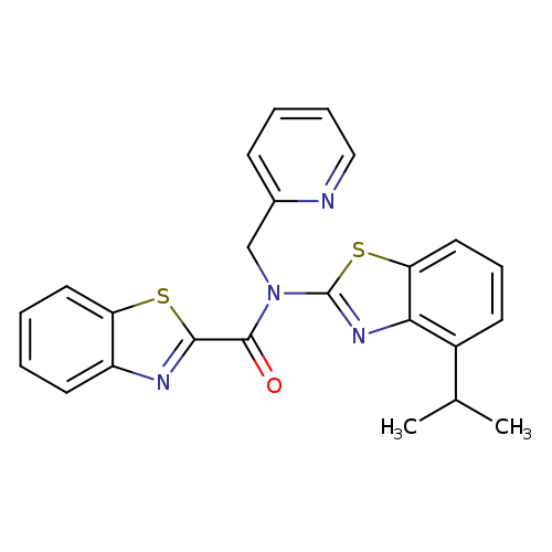 N-[4-(propan-2-yl)-1,3-benzothiazol-2-yl]-N-[(pyridin-2-yl)methyl]-1,3-benzothiazole-2-carboxamide