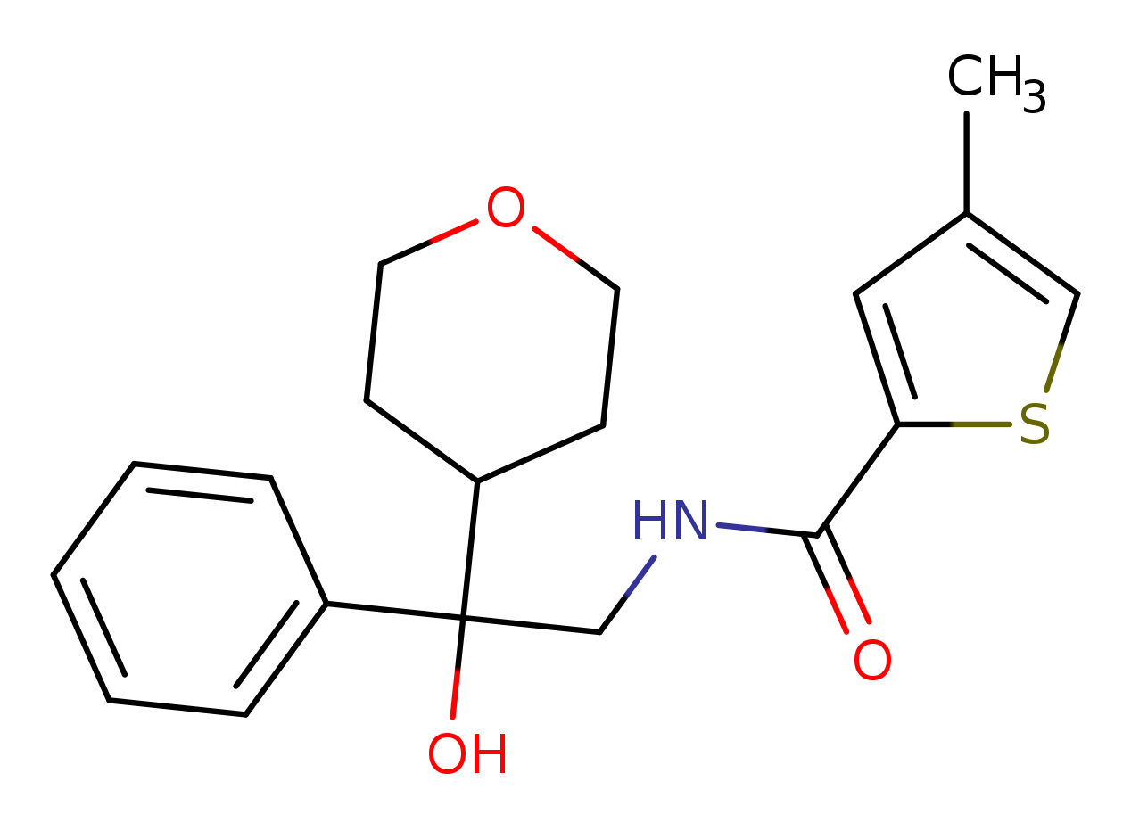 N-[2-hydroxy-2-(oxan-4-yl)-2-phenylethyl]-4-methylthiophene-2-carboxamide