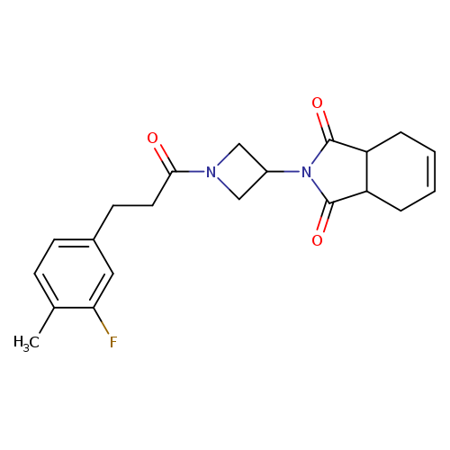 2-{1-[3-(3-fluoro-4-methylphenyl)propanoyl]azetidin-3-yl}-2,3,3a,4,7,7a-hexahydro-1H-isoindole-1,3-dione
