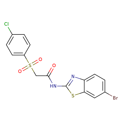 N-(6-bromo-1,3-benzothiazol-2-yl)-2-(4-chlorobenzenesulfonyl)acetamide