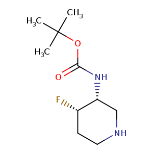Carbamic acid, N-[(3R,4S)-4-fluoro-3-piperidinyl]-, 1,1-dimethylethyl ester, rel-