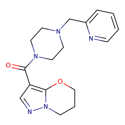 1-{5H,6H,7H-pyrazolo[3,2-b][1,3]oxazine-3-carbonyl}-4-[(pyridin-2-yl)methyl]piperazine